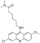 6-[(6-chloro-2-methoxy-acridin-9-yl)amino]-N,N-dimethyl-hexanamide Struktur