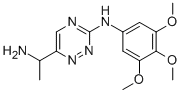 6-((1S)-1-Aminoethyl)-N-(3,4,5-trimethoxyphenyl)-1,2,4-triazin-3-amine Structure
