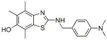 6-Benzothiazolol,  2-[[[4-(dimethylamino)phenyl]methyl]amino]-4,5,7-trimethyl- 结构式