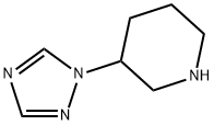 3-(1H-1,2,4-トリアゾール-1-イル)ピペリジン 化学構造式
