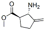 Cyclopentanecarboxylic acid, 2-amino-3-methylene-, methyl ester, trans- (9CI) 结构式