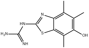 Guanidine,  (6-hydroxy-4,5,7-trimethyl-2-benzothiazolyl)-  (9CI) Structure
