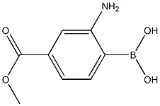 [2-氨基-4-(甲氧羰基)苯基]硼酸 结构式