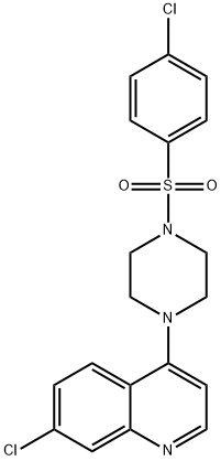7-氯-4-[4-[(4-氯苯基)磺酰基]-1-哌嗪基]喹啉,774549-97-2,结构式