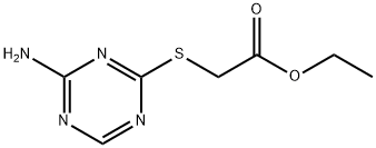 ethyl [(4-amino-1,3,5-triazin-2-yl)thio]acetate 化学構造式