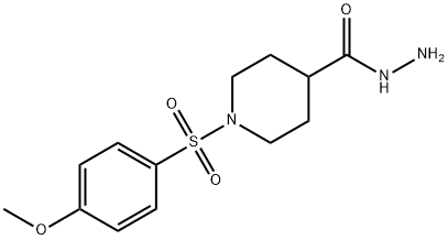 1-(4-甲氧苯基)磺酰基-4-哌啶卡巴肼, 774575-27-8, 结构式