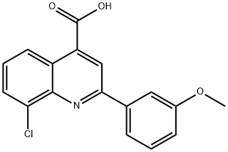 8-CHLORO-2-(3-METHOXYPHENYL)QUINOLINE-4-CARBOXYLIC ACID 化学構造式