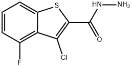 3-CHLORO-4-FLUORO-1-BENZOTHIOPHENE-2-CARBOHYDRAZIDE Structure