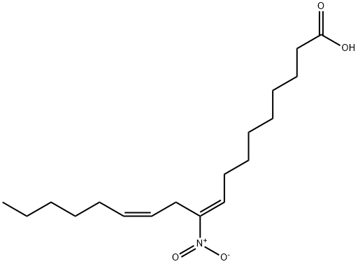 (9E,12Z)-10-Nitrooctadecadienoic acid Struktur