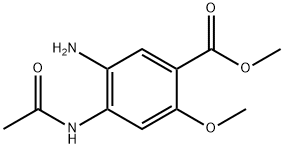 4-(アセチルアミノ)-5-アミノ-2-メトキシ安息香酸メチル 化学構造式