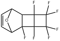 2,3,4,4,5,5,6-ヘプタフルオロ-11-オキサテトラシクロ[6.2.1.02,7.03,6]ウンデカ-9-エン 化学構造式
