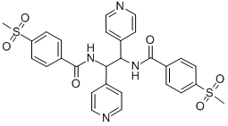 1,2-Bis(4-(4-methylsulfonyl)benzamido)-1,2-di-4-pyridylethane 结构式