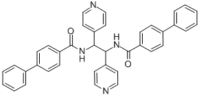 N,N'-(1,2-Di-4-pyridinyl-1,2-ethanediyl)bis-(1,1'-biphenyl)-4-carboxamide 结构式