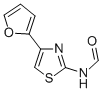 N-[4-(2-フラニル)-2-チアゾリル]ホルムアミド 化学構造式