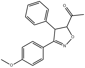 1-[4,5-Dihydro-3-(4-methoxyphenyl)-4-phenylisoxazol-5-yl]ethanone 结构式