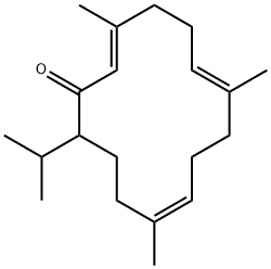 3,7,11-Trimethyl-14-(1-methylethyl)-2,6,10-cyclotetradecatrien-1-one Structure