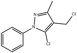 5-CHLORO-4-(CHLOROMETHYL)-3-METHYL-1-PHENYL-1H-PYRAZOLE Structure