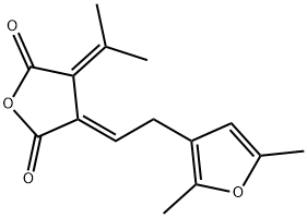 3-[(E)-2-(2,5-Dimethylfuran-3-yl)ethylidene]dihydro-4-(1-methylethylidene)-2,5-furandione Structure