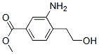 Benzoic acid, 3-amino-4-(2-hydroxyethyl)-, methyl ester (9CI) Structure