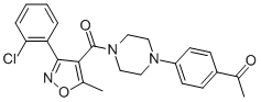 Ethanone, 1-[4-[4-[[3-(2-chlorophenyl)-5-methyl-4-isoxazolyl]carbonyl]-1-piperazinyl]phenyl]- Structure