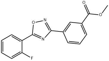 3-(5-(2-フルオロフェニル)-1,2,4-オキサジアゾール-3-イル)安息香酸メチル 化学構造式