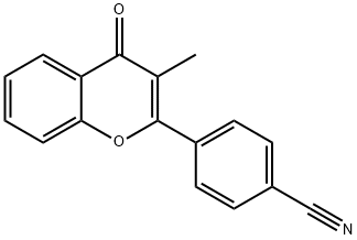 Benzonitrile, 4-(3-methyl-4-oxo-4H-1-benzopyran-2-yl)- (9CI) Structure