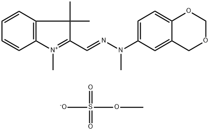 2-[(4H-1,3-benzodioxin-6-ylmethylhydrazono)methyl]-1,3,3-trimethyl-3H-indolium methyl sulphate|