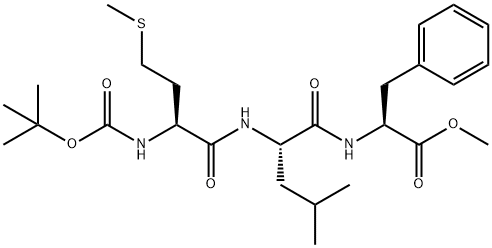 tert-butyloxycarbonyl-methionyl-leucyl-phenylalanine methyl ester Structure