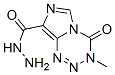 Imidazo[5,1-d]-1,2,3,5-tetrazine-8-carboxylic acid, 3,4-dihydro-3-methyl-4-oxo-, hydrazide (9CI) 结构式