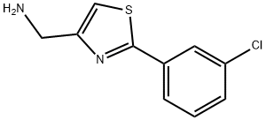 C-[2-(3-CHLORO-PHENYL)-THIAZOL-4-YL]-METHYLAMINE 化学構造式