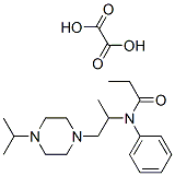 oxalic acid, N-phenyl-N-[1-(4-propan-2-ylpiperazin-1-yl)propan-2-yl]pr opanamide 化学構造式