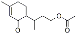 6-[3-(アセチルオキシ)-1-メチルプロピル]-3-メチル-2-シクロヘキセン-1-オン 化学構造式