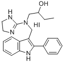 2-Butanol, 1-((4,5-dihydro-1H-imidazol-2-yl)((2-phenyl-1H-indol-3-yl)m ethyl)amino)-, monohydroiodide 化学構造式