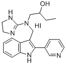 2-Butanol, 1-((4,5-dihydro-1H-imidazol-2-yl)((2-(3-pyridinyl)-1H-indol -3-yl)methyl)amino)-, monohydroiodide,77587-93-0,结构式