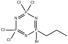 1,3,5,2,4,6-Triazatriphosphorine, 2-bromo-4,4,6,6-tetrachloro-2,2,4,4, 6,6-hexahydro-2-propyl- Structure