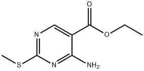 2-甲基巯基-4-氨基嘧啶-5-甲酸乙酯, 776-53-4, 结构式