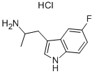 5-FLUORO-ALPHA-METHYLTRYPTAMINE HYDROCHLORIDE 化学構造式
