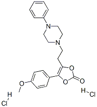 4-(4-methoxyphenyl)-5-[2-(4-phenylpiperazin-1-yl)ethyl]-1,3-dioxol-2-o ne dihydrochloride Structure