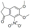 2,3-Dihydro-5,6-dimethoxy-3-methyl-7-nitro-1H-inden-1-one 结构式