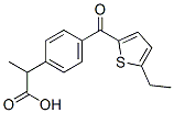 2-[4-(5-ethylthiophene-2-carbonyl)phenyl]propanoic acid,77614-41-6,结构式