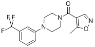 Methanone, (5-methyl-4-isoxazolyl)[4-[3-(trifluoromethyl)phenyl]-1-piperazinyl]- Structure