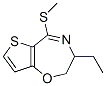 Thieno[2,3-f]-1,4-oxazepine, 3-ethyl-2,3-dihydro-5-(methylthio)- (9CI) Structure