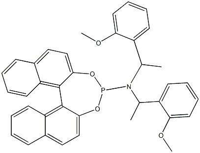 (11bS)-N,N-Bis[(S)-(+)-1-(2-methoxyphenyl)ethyl]dinaphtho[2,1-d:1',2'-f][1,3,2]dioxaphosphepin-4-amine Struktur