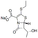 sodium [5R-[5alpha,6alpha(R*)]]-3-(ethylthio)-6-(1-hydroxyethyl)-7-oxo-4-thia-1-azabicyclo[3.2.0]hept-2-ene-2-carboxylate Struktur