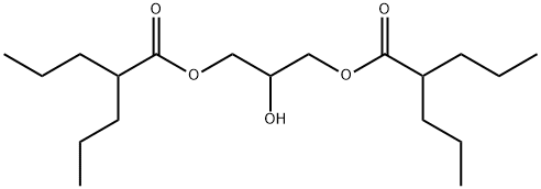 2-hydroxypropane-1,3-diyl bis(2-propylvalerate)  Struktur