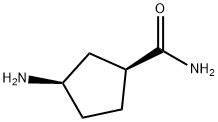 Cyclopentanecarboxamide, 3-amino-, (1S,3R)- (9CI) Structure