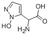 1H-Pyrazole-5-acetic acid, alpha-amino-1-hydroxy- (9CI) Structure