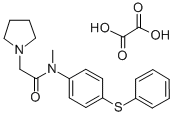 1-Pyrrolidineacetamide, N-methyl-N-(p-(phenylthio)phenyl)-, oxalate Structure