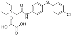 N-((Diethylamino)acetyl)-4-((4-chlorophenyl)thio)phenylamine oxalate Structure