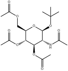 2-乙酰氨基-3,4,6-三-O-乙酰基-2-脱氧-Β-D-吡喃葡萄糖苷叔丁酯 结构式